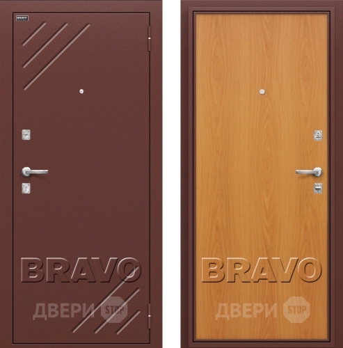 Входная металлическая Дверь Bravo Оптим Стандарт Миланский Орех в Кашире