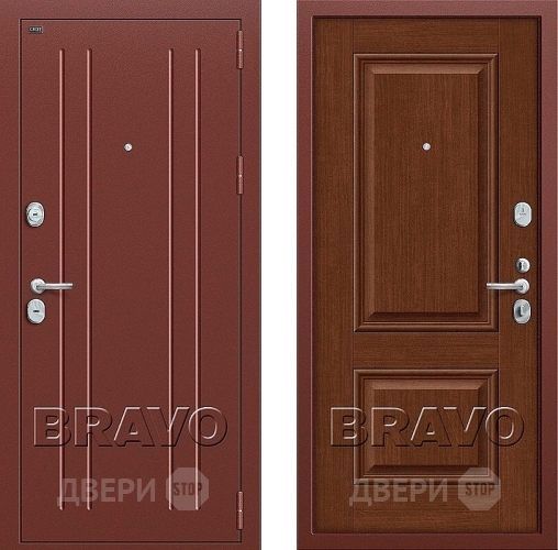 Входная металлическая Дверь Groff Т2-232 Brown Oak в Кашире