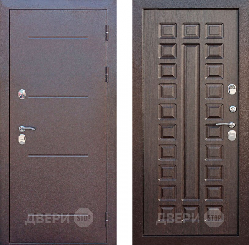 Входная металлическая Дверь Цитадель Isoterma Медный антик/Венге в Кашире