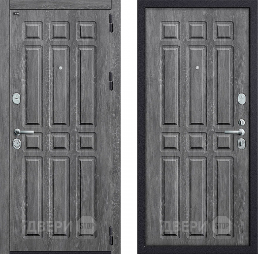 Входная металлическая Дверь Groff P3-315 Серый Дуб в Кашире