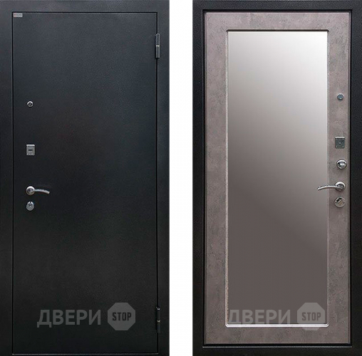 Входная металлическая Дверь Ратибор Классик 3К с зеркалом Бетон светлый в Кашире