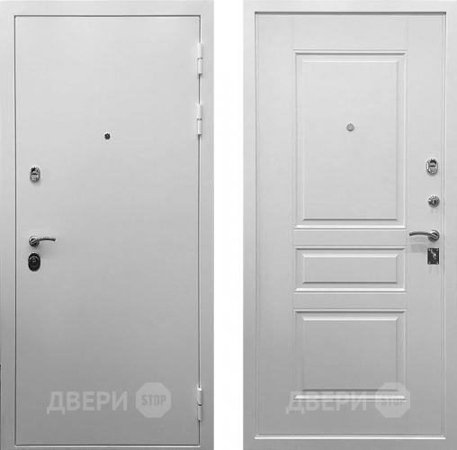 Входная металлическая Дверь Ратибор Бланко 3К Белый матовый в Кашире