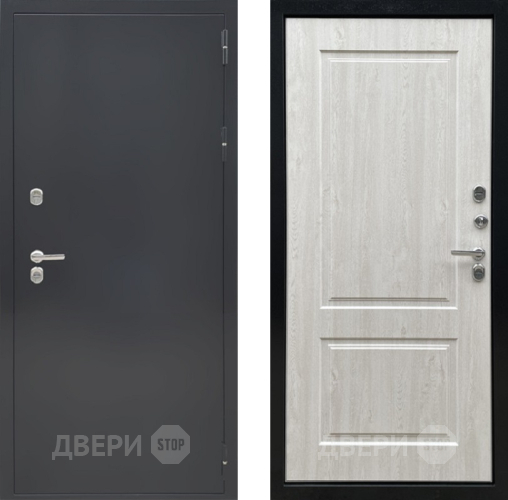 Входная металлическая Дверь Ратибор Термоблок 3К Черное серебро/Сосна белая в Кашире