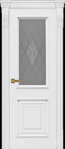 Межкомнатная дверь Диана ПО белая эмаль (мателюкс с фрезеровкой) в Кашире