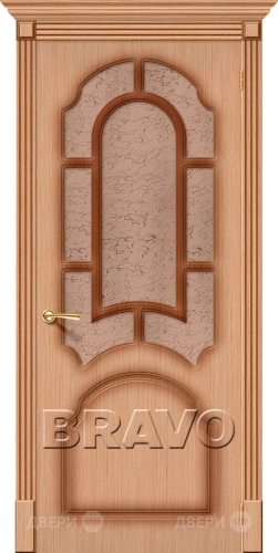 Межкомнатная дверь со стеклом Соната (Дуб) в Кашире