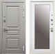 Входная металлическая Дверь Ратибор Лондон 3К с зеркалом Грей софт/Белый софт в Кашире