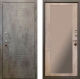 Входная металлическая Дверь Ратибор Тетрис 3К с зеркалом Бетон светлый в Кашире