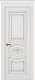 Межкомнатная дверь Дверь Премьер ДГ, белая эмаль, патина золото в Кашире