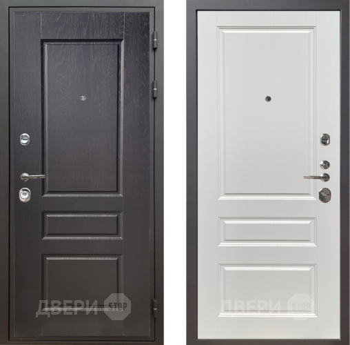 Входная металлическая Дверь Шелтер (SHELTER) Комфорт Дуб английский 1 Белый ясень в Кашире