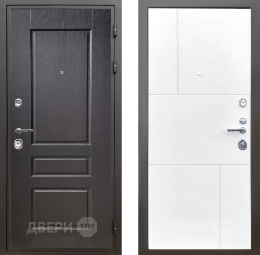 Входная металлическая Дверь Шелтер (SHELTER) Комфорт Дуб английский 8 Белый матовый в Кашире