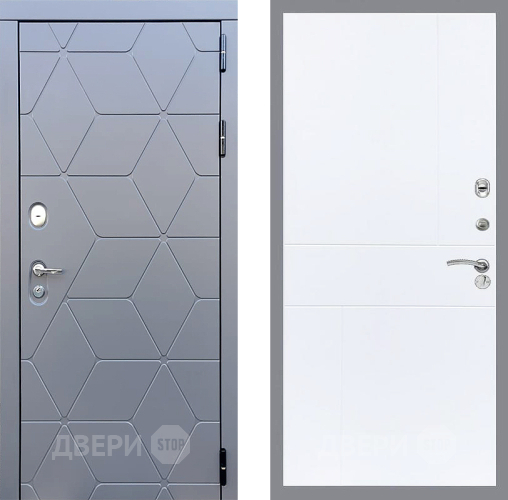 Входная металлическая Дверь Стоп КОСМО ФЛ-290 Силк Сноу в Кашире