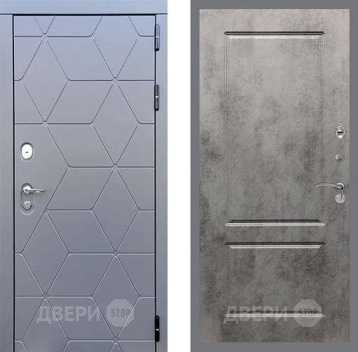 Входная металлическая Дверь Стоп КОСМО ФЛ-117 Бетон темный в Кашире