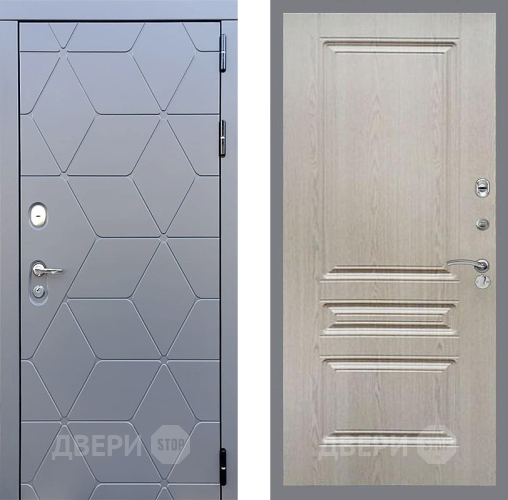 Входная металлическая Дверь Стоп КОСМО ФЛ-243 Беленый дуб в Кашире