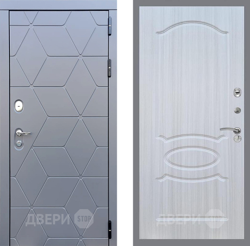 Входная металлическая Дверь Стоп КОСМО ФЛ-128 Сандал белый в Кашире