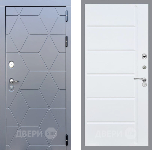 Входная металлическая Дверь Стоп КОСМО ФЛ-102 Белый ясень в Кашире