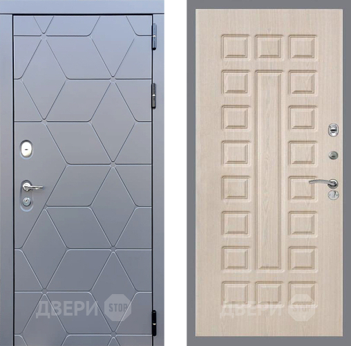 Входная металлическая Дверь Стоп КОСМО ФЛ-183 Беленый дуб в Кашире