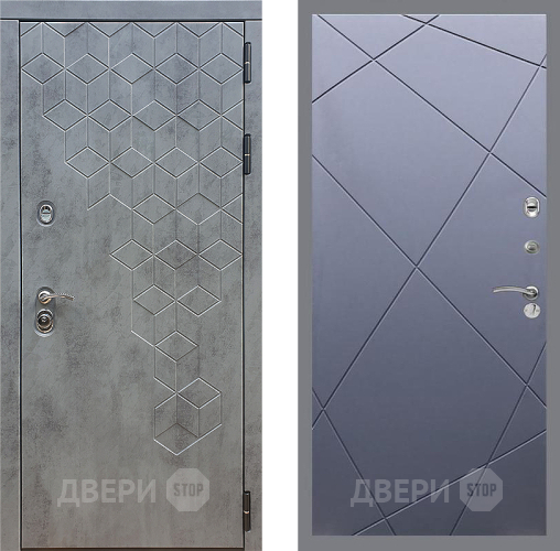 Входная металлическая Дверь Стоп БЕТОН ФЛ-291 Силк титан в Кашире
