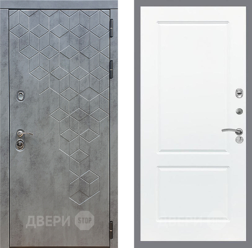 Входная металлическая Дверь Стоп БЕТОН ФЛ-117 Силк Сноу в Кашире