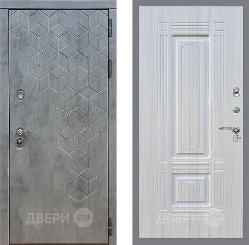 Входная металлическая Дверь Стоп БЕТОН ФЛ-2 Сандал белый в Кашире