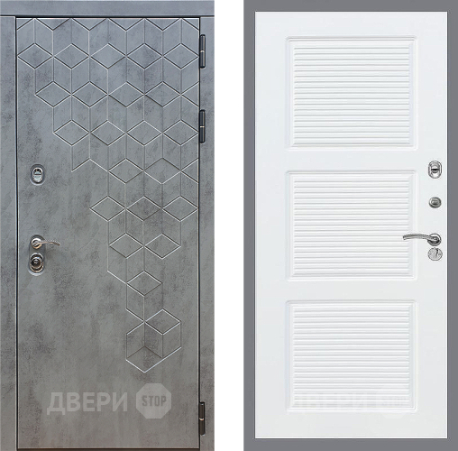 Входная металлическая Дверь Стоп БЕТОН ФЛ-1 Силк Сноу в Кашире