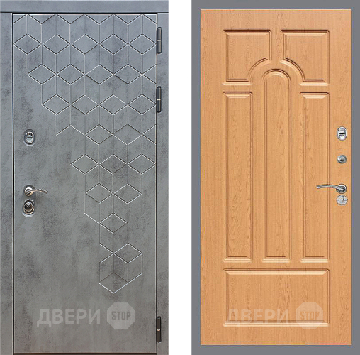 Входная металлическая Дверь Стоп БЕТОН ФЛ-58 Дуб в Кашире