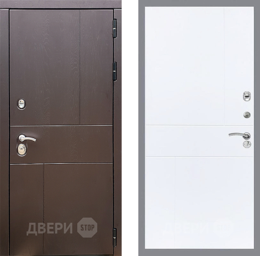 Входная металлическая Дверь Стоп УРБАН ФЛ-290 Силк Сноу в Кашире