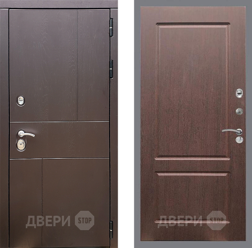 Входная металлическая Дверь Стоп УРБАН ФЛ-117 Орех премиум в Кашире