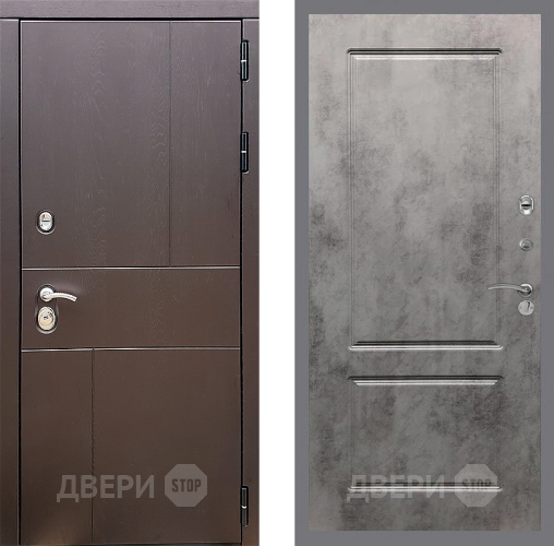 Входная металлическая Дверь Стоп УРБАН ФЛ-117 Бетон темный в Кашире