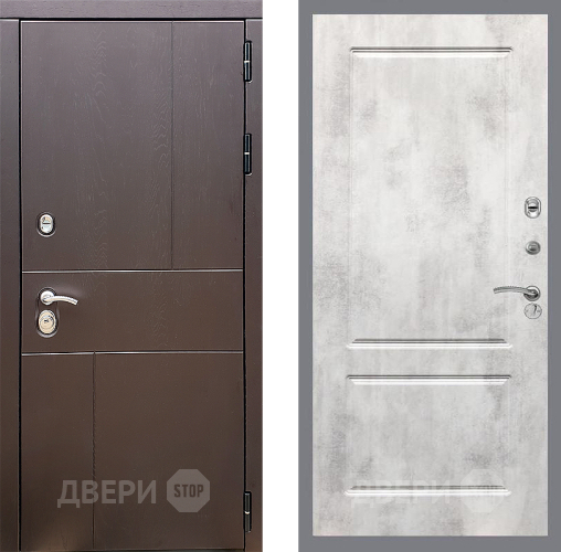 Входная металлическая Дверь Стоп УРБАН ФЛ-117 Бетон светлый в Кашире