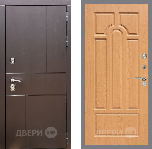Входная металлическая Дверь Стоп УРБАН ФЛ-58 Дуб в Кашире