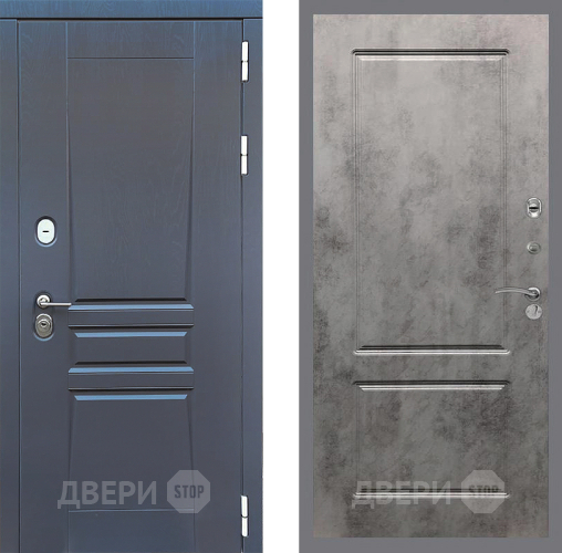 Входная металлическая Дверь Стоп ПЛАТИНУМ ФЛ-117 Бетон темный в Кашире