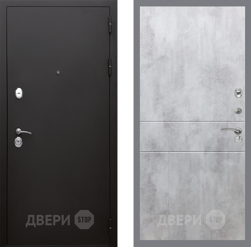 Входная металлическая Дверь Стоп КЛАССИК Шагрень ФЛ-290 Бетон светлый в Кашире