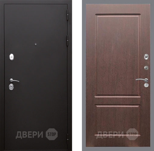 Входная металлическая Дверь Стоп КЛАССИК Шагрень ФЛ-117 Орех премиум в Кашире