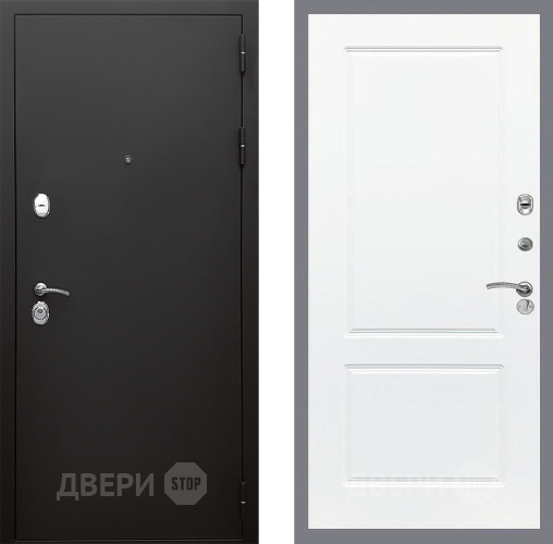 Входная металлическая Дверь Стоп КЛАССИК Шагрень ФЛ-117 Силк Сноу в Кашире