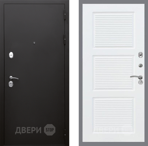 Входная металлическая Дверь Стоп КЛАССИК Шагрень ФЛ-1 Силк Сноу в Кашире