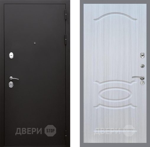 Входная металлическая Дверь Стоп КЛАССИК Шагрень ФЛ-128 Сандал белый в Кашире