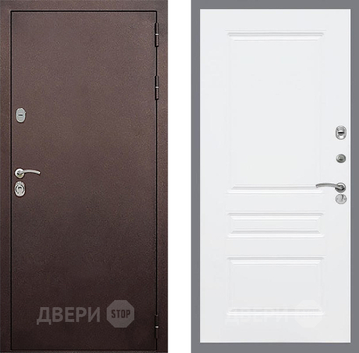 Входная металлическая Дверь Стоп КЛАССИК Медь ФЛ-243 Силк Сноу в Кашире