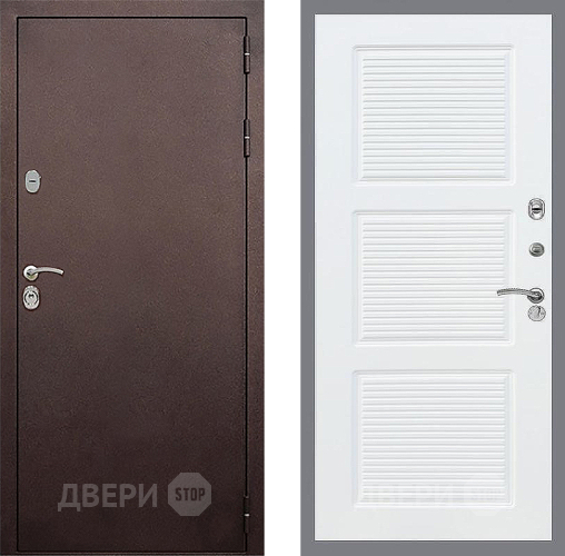 Входная металлическая Дверь Стоп КЛАССИК Медь ФЛ-1 Силк Сноу в Кашире