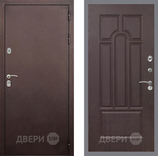 Входная металлическая Дверь Стоп КЛАССИК Медь ФЛ-58 Венге в Кашире