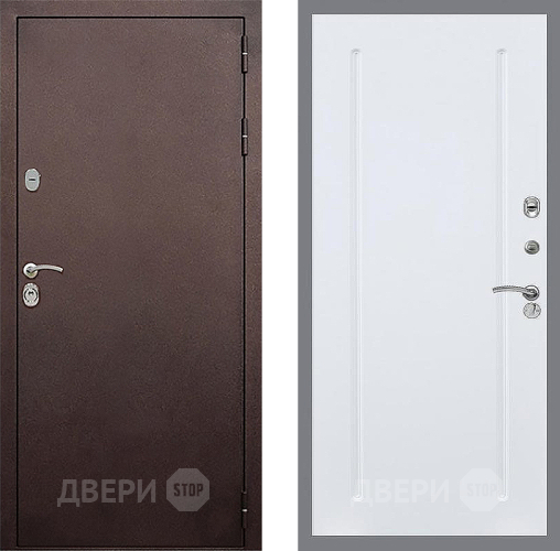 Входная металлическая Дверь Стоп КЛАССИК Медь ФЛ-68 Силк Сноу в Кашире