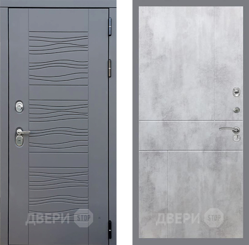 Входная металлическая Дверь Стоп СКАНДИ ФЛ-290 Бетон светлый в Кашире