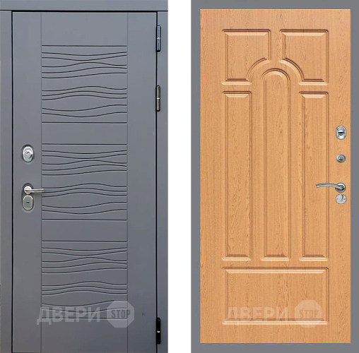 Входная металлическая Дверь Стоп СКАНДИ ФЛ-58 Дуб в Кашире