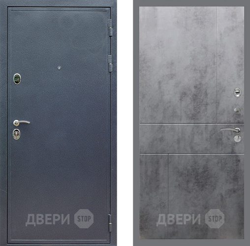 Входная металлическая Дверь Стоп СИЛЬВЕР ФЛ-290 Бетон темный в Кашире
