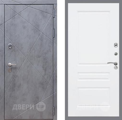 Входная металлическая Дверь Стоп Лучи ФЛ-243 Силк Сноу в Кашире