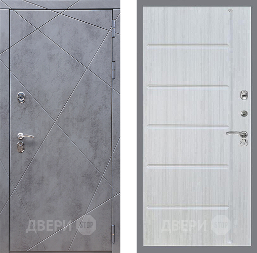Входная металлическая Дверь Стоп Лучи ФЛ-102 Сандал белый в Кашире