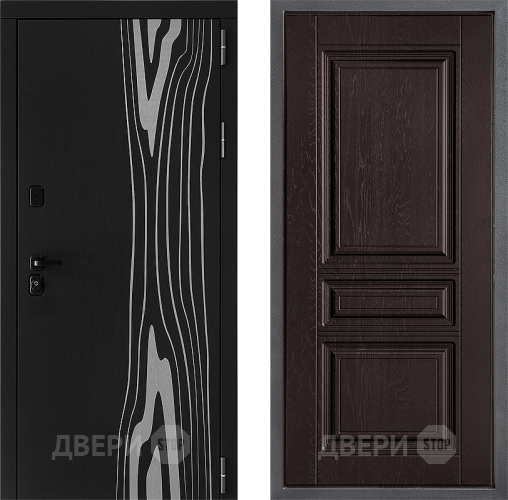 Входная металлическая Дверь Дверной континент ДК-12 ФЛ-243 Дуб шоколадный в Кашире