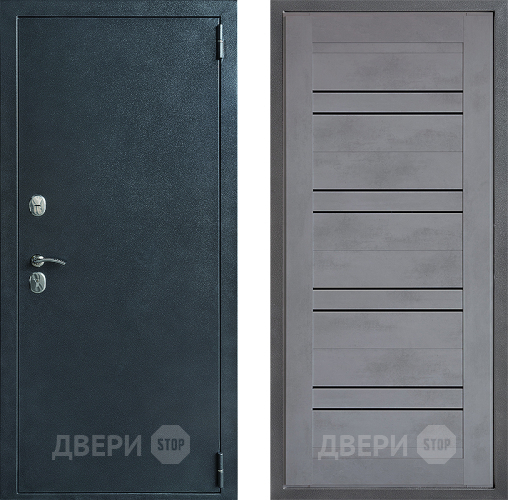 Входная металлическая Дверь Дверной континент ДК-70 Дизайн ФЛ-49 Бетон серый в Кашире