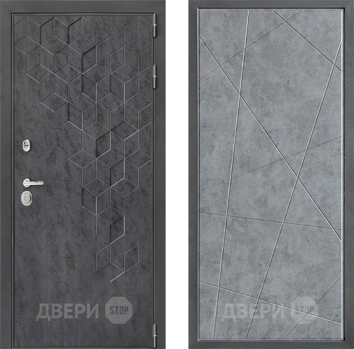 Входная металлическая Дверь Дверной континент ДК-3/713 ФЛ-655 Бетон серый в Кашире