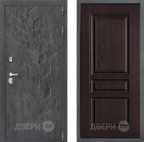 Входная металлическая Дверь Дверной континент ДК-3/713 ФЛ-243 Дуб шоколадный в Кашире