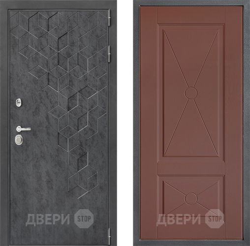 Входная металлическая Дверь Дверной континент ДК-3/713 ФЛ-617 Ясень шоколадный в Кашире